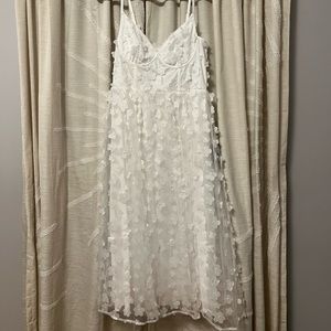 Lulu’s white embellished midi dress